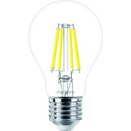 Philips Master Value LEDbulb A60, 3,4W/927, 2700K, E27, 470lm, 35481400, LED-Filament-Glühlampe, warmweiß, dimmbar, klar
