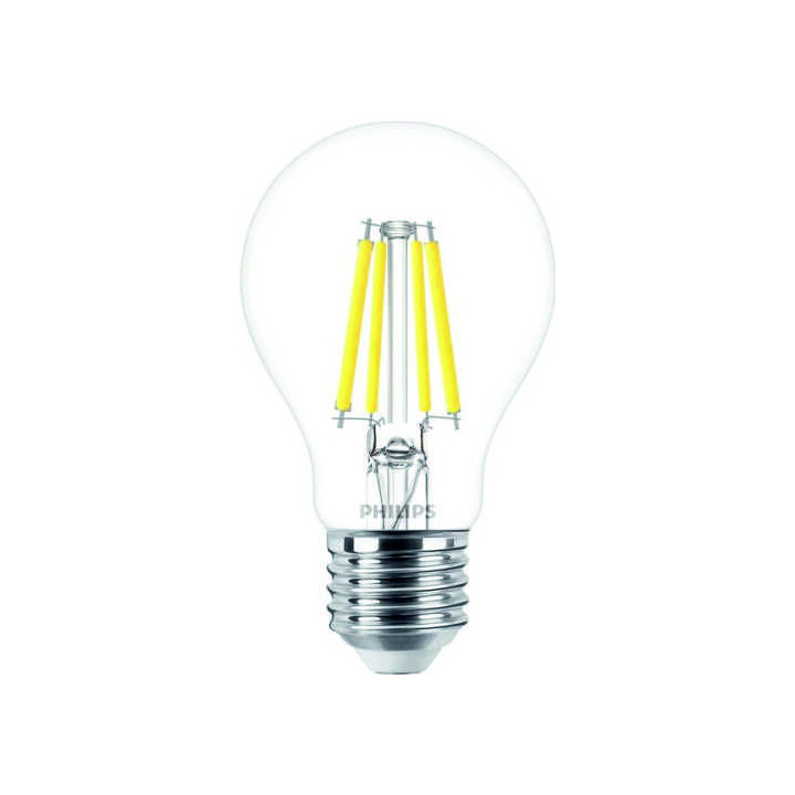 Philips Master Value LEDbulb A60, 5,9W/927, 2700K, E27, 806lm, 34784700, LED-Filament-Glühlampe, warmweiß, dimmbar, klar