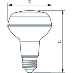 Philips CorePro LEDspot ND 4W/827 R80 E27 36° Reflektor, 2700K 410lm, 81183200