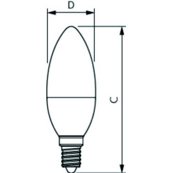 Philips CorePro Candle 7W/827 E14 B38 Kerze Glühlampe matt, 31296800, 806lm, 2700K, warmweiß