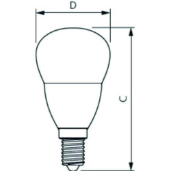 Philips CorePro lustre 5W/827 E14 P45 Tropfen Glühlampe matt, 31264700, 470lm, 2700K, warmweiß