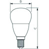 Philips CorePro lustre 7W/827 E14 P48 Tropfen Glühlampe matt, 31304000, 806lm, 2700K, warmweiß