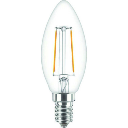 Philips CorePro LEDcandle ND, 2W/827 E14 B35 Kerze Glühlampe klar, 37757800, 250lm, 2700K, warmweiß