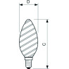 Philips CorePro LEDcandle ND 2W/827 E14 ST35 Kerze gedrehte Glühlampe klar, 34772400, 250lm, 2700K, warmweiß