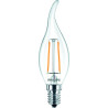 Philips CorePro LEDcandle ND 2W/827 E14 BA35 Kerze Windstoß Glühlampe klar, 37759200, 250lm, 2700K, warmweiß