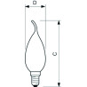 Philips CorePro LEDcandle ND 2W/827 E14 BA35 Kerze Windstoß Glühlampe klar, 37759200, 250lm, 2700K, warmweiß