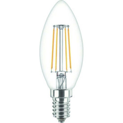 Philips CorePro LEDcandle ND, 4.3W/827 E14 B35 Kerze Glühlampe klar, 34726700, 470lm, 2700K, warmweiß, klar