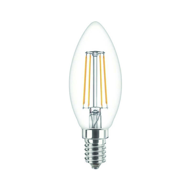 Philips CorePro LEDcandle ND, 4.3W/827 E14 B35 Kerze Glühlampe klar, 34726700, 470lm, 2700K, warmweiß, klar