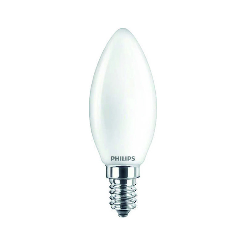 Philips CorePro LEDcandle ND, 4.3W/827 E14 B35 Kerze Glühlampe, 34718200, 470lm, 2700K, warmweiß, mattiert