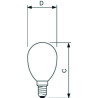 Philips CorePro LEDluster ND, 2W/827 E14 B35 Tropfen Glühlampe klar, 34774800, 250lm, 2700K, warmweiß
