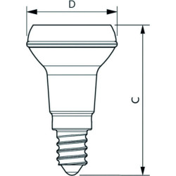 Philips CorePro LEDspot ND 4.3W/827 R50 E14 36° Reflektor, 2700K 390lm, warmweiß, 81177100