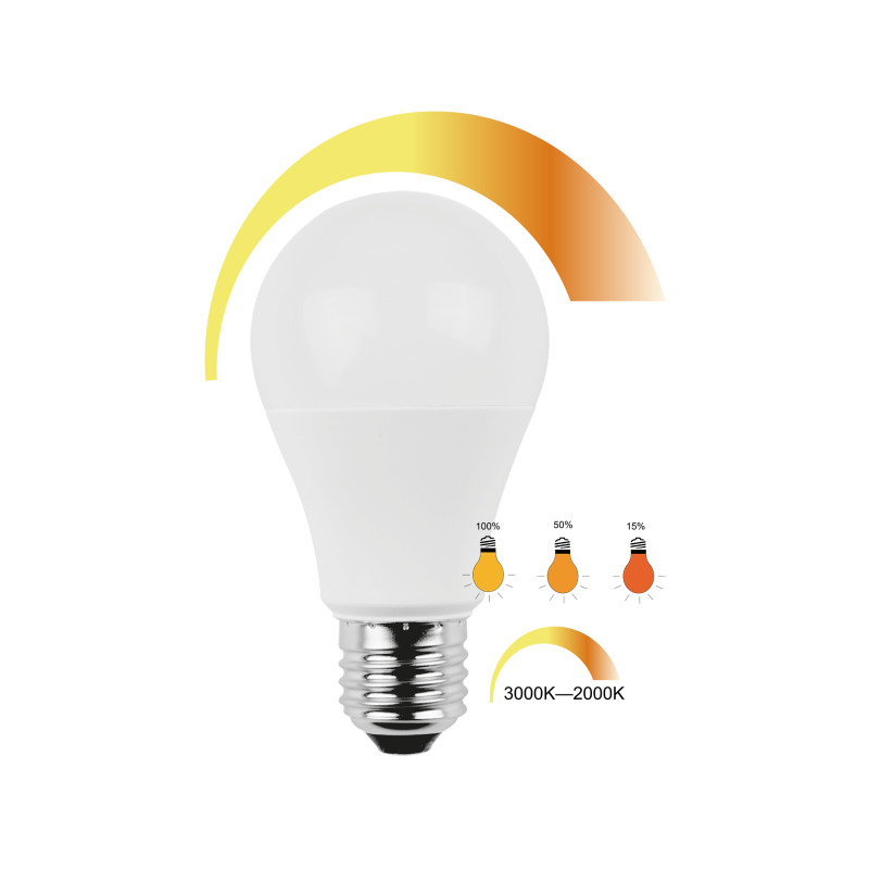 Blulaxa LED SMD Lampe Birnenform E27 10W 810lm warmweiß, Dim-to-warm