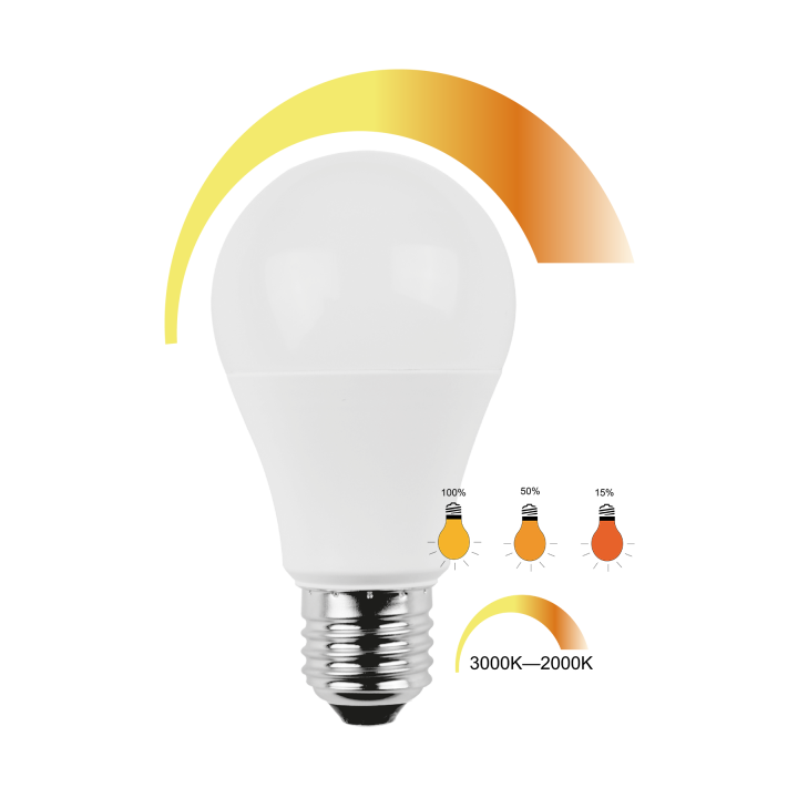 Blulaxa LED SMD Lampe Birnenform E27 10W 810lm warmweiß, Dim-to-warm