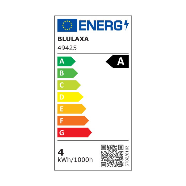 Blulaxa LED Filament Lampe 3.8W/827, Birnenform E27 3,8W 810lm, 2700 K warmweiß