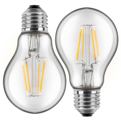 Blulaxa LED Filament Lampe 4.5W/827, Birnenform E27 4,5W 470lm, 2700 K warmweiß, 2er Pack