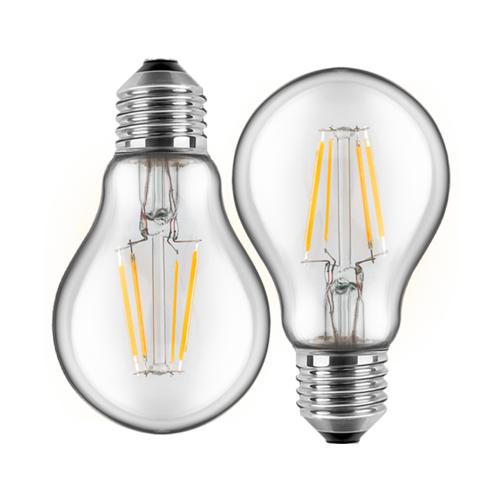 Blulaxa LED Filament Lampe 4.5W/827, Birnenform E27 4,5W 470lm, 2700 K warmweiß, 2er Pack