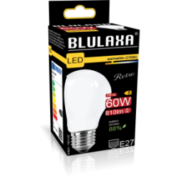 Blulaxa LED Filament Lampe 7W/827, Birnenform E27 7W 810lm, 2700 K warmweiß, Opal