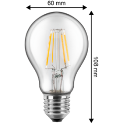 Blulaxa LED Filament Lampe 8.5W/827, Birnenform E27 8,5W 1055lm, 2700 K warmweiß