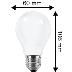 Blulaxa LED Filament Lampe 8W/827, Birnenform E27 8W 810lm, 2700 K warmweiß, Opal