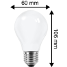 Blulaxa LED Filament Lampe 8W/827, Birnenform E27 8W 810lm, 2700 K warmweiß, Opal