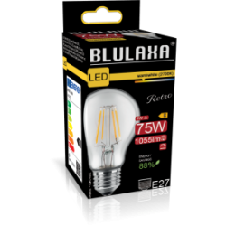 Blulaxa LED Filament Lampe 9W/827, Birnenform E27 9W 1055lm, 2700 K warmweiß, Dimmbar