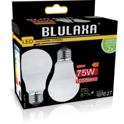 Blulaxa LED SMD Lampe 10W/840, Birnenform E27 10W 1055lm, 2700 K kaltweiß, 2er Pack