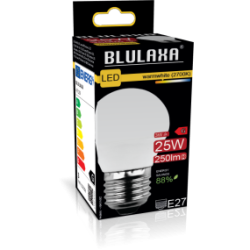 Blulaxa LED MiniGlobe Lampe 3W/827, E27 3W 250lm, 2700 K warmweiß