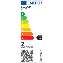 Blulaxa LED Filament MiniGlobe Lampe 1.4W/827, E27 1.4W 80lm, 2700 K warmweiß