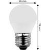Blulaxa LED Filament MiniGlobe Lampe 2.5W/827, E27 2.5W 250lm, 2700 K warmweiß