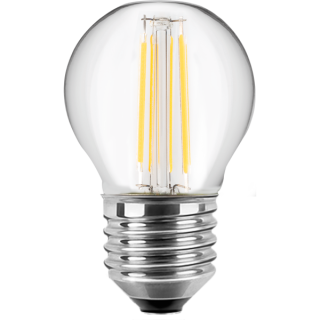Blulaxa LED Filament MiniGlobe Lampe 4.5W/827, E27 4.5W 470lm, 2700 K warmweiß, Dimmbar