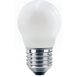 Blulaxa LED Filament MiniGlobe Lampe 4.5W/827, E27 4.5W 470lm, 2700 K warmweiß, Opal