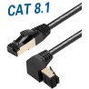 Netzwerkkabel, RJ-45 Stecker - RJ45-Stecker, CAT 8.1, S/FTP, nach unten gewinkelt, für 25/40/50 GBASE Anwendungen, 0,5 m