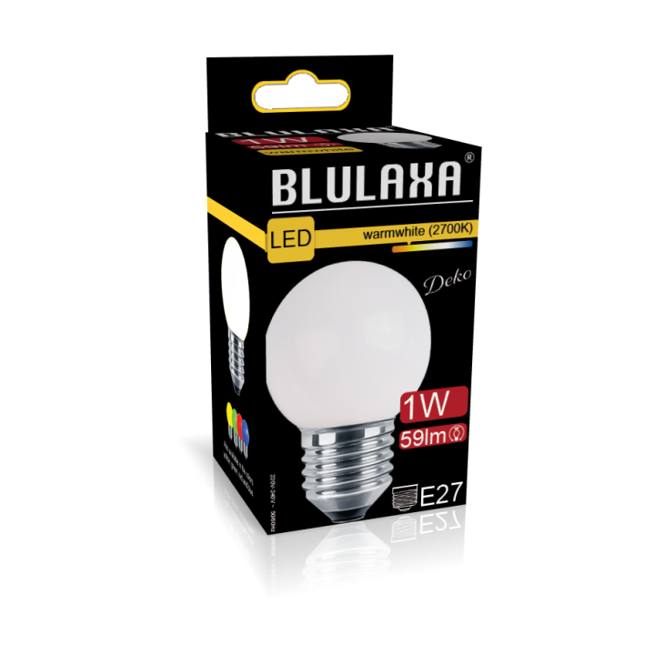 LED Deko MiniGlobe 1W, 827 E27 59lm, weiß