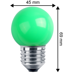 LED Deko MiniGlobe 1W, E27 50lm, grün