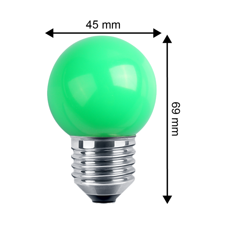 LED Deko MiniGlobe 1W, E27 50lm, grün