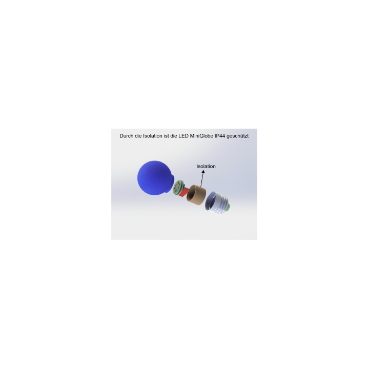 LED Deko MiniGlobe 1W, E27 65lm, gelb