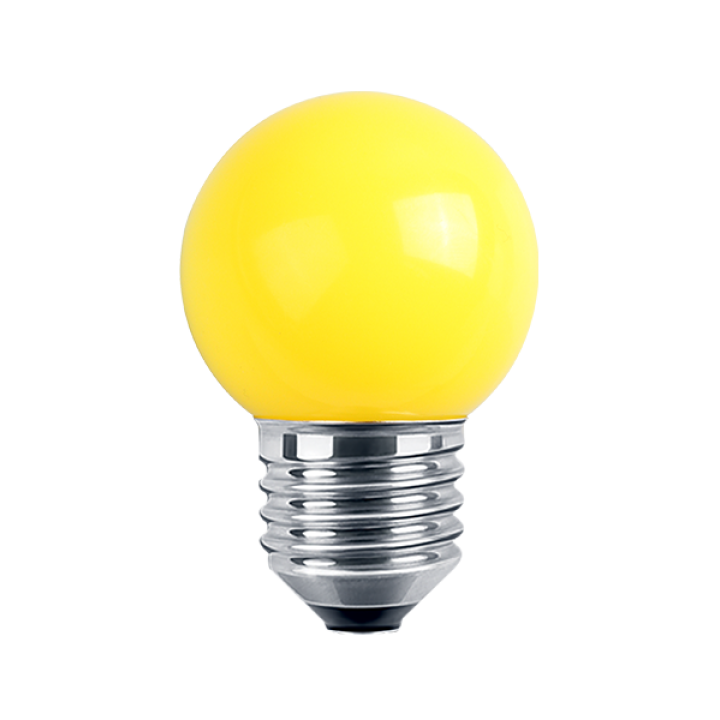 LED Deko MiniGlobe 1W, E27 65lm, gelb