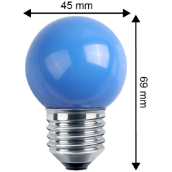 LED Deko MiniGlobe 1W, E27 10lm, blau