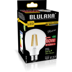Blulaxa LED Filament Lampe Globeform G95, E27 3,8W 810lm, 2700 K warmweiß