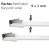 Netzwerkkabel, RJ-45 Stecker - RJ45-Stecker, CAT 8.1, U/FTP, flach, 15,0 m
