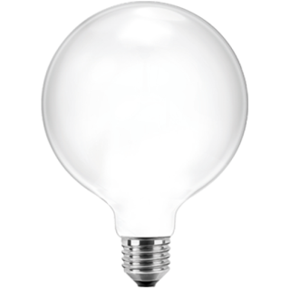 Blulaxa LED Filament Lampe Globeform G125, E27 10W 1055lm, 2700 K warmweiß, opal