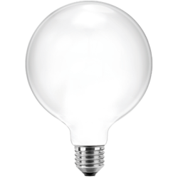 Blulaxa LED Filament Lampe Globeform G125, E27 10W 1055lm, 2700 K warmweiß, opal