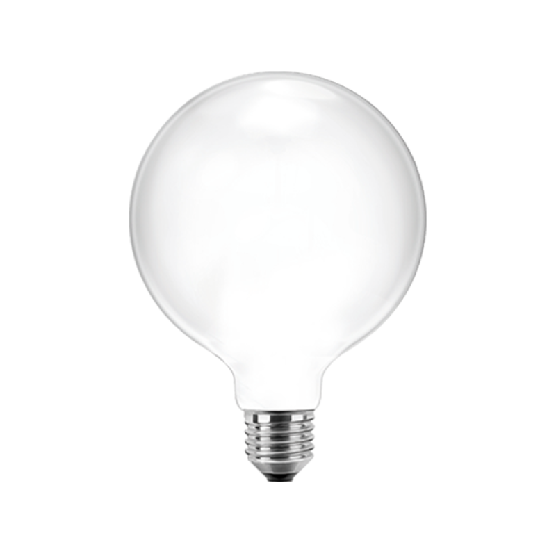 Blulaxa LED Filament Lampe Globeform G125, E27 10W 1055lm, 2700 K warmweiß, opal