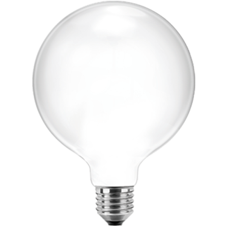 Blulaxa LED Filament Lampe Globeform G125, E27 10W 1055lm, 2700 K warmweiß, opal