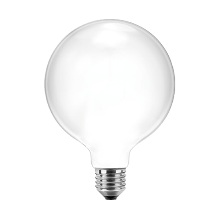 Blulaxa LED Filament Lampe Globeform G125, E27 10W 1055lm, 2700 K warmweiß, opal