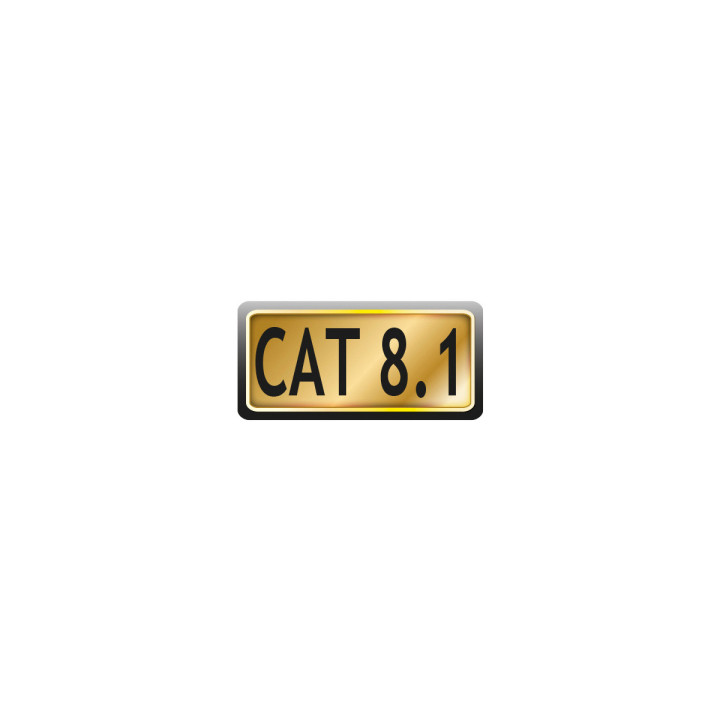 Netzwerkkabel, RJ-45 Stecker - RJ45-Stecker, CAT 8.1, U/FTP, flach, 5,0 m