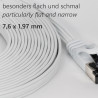 Netzwerkkabel, RJ-45 Stecker - RJ45-Stecker, CAT 8.1, U/FTP, flach & flexible, 5,0 m