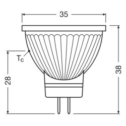 Ledvance LED MR11 35, 36° P 4.2W/840, LED-Reflektorlampen GU4 Stecksockel, 345lm, 4000 K, kaltweiß