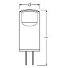 Ledvance LED G4 PIN 20 P, 1.8W/827, LED-Reflektorlampen G4 Stecksockel, 200lm, 2700 K, warmweiß