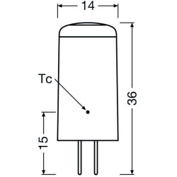 Ledvance LED G4 PIN 28 P, 2.2W/827, LED-Reflektorlampen G4 Stecksockel, 300lm, 2700 K, warmweiß